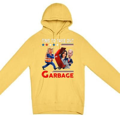 Funny Garbage For Trump 2024 Time To Take Out The Garbage Premium Pullover Hoodie