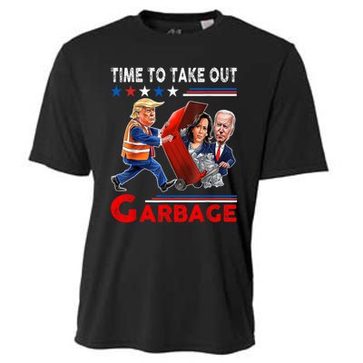 Funny Garbage For Trump 2024 Time To Take Out The Garbage Cooling Performance Crew T-Shirt