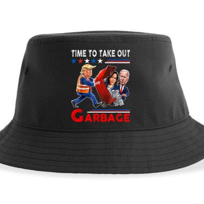 Funny Garbage For Trump 2024 Time To Take Out The Garbage Sustainable Bucket Hat