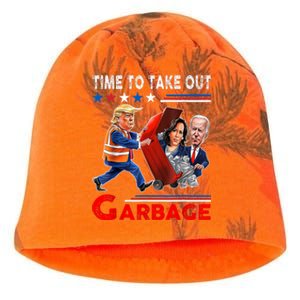 Funny Garbage For Trump 2024 Time To Take Out The Garbage Kati - Camo Knit Beanie