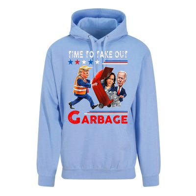 Funny Garbage For Trump 2024 Time To Take Out The Garbage Unisex Surf Hoodie