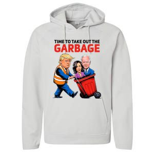 Funny Garbage For Trump 2024 Performance Fleece Hoodie