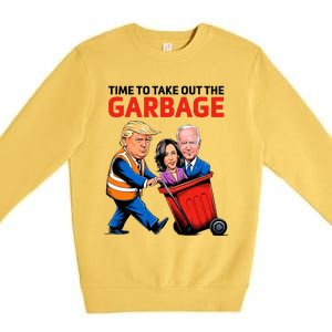 Funny Garbage For Trump 2024 Premium Crewneck Sweatshirt