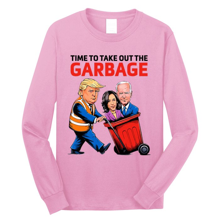 Funny Garbage For Trump 2024 Long Sleeve Shirt