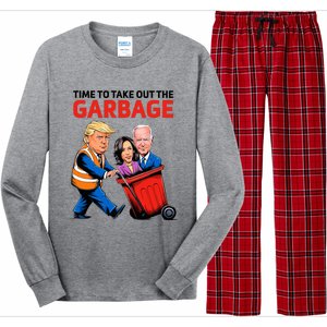 Funny Garbage For Trump 2024 Long Sleeve Pajama Set