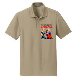 Funny Garbage For Trump 2024 Dry Zone Grid Polo