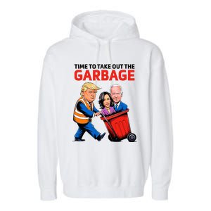 Funny Garbage For Trump 2024 Garment-Dyed Fleece Hoodie