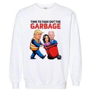 Funny Garbage For Trump 2024 Garment-Dyed Sweatshirt