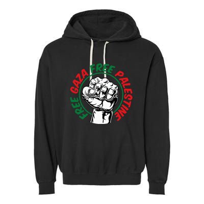 Free Gaza  Garment-Dyed Fleece Hoodie