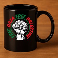 Free Gaza  11oz C Handle Ceramic Mug