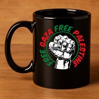 Free Gaza  11oz C Handle Ceramic Mug