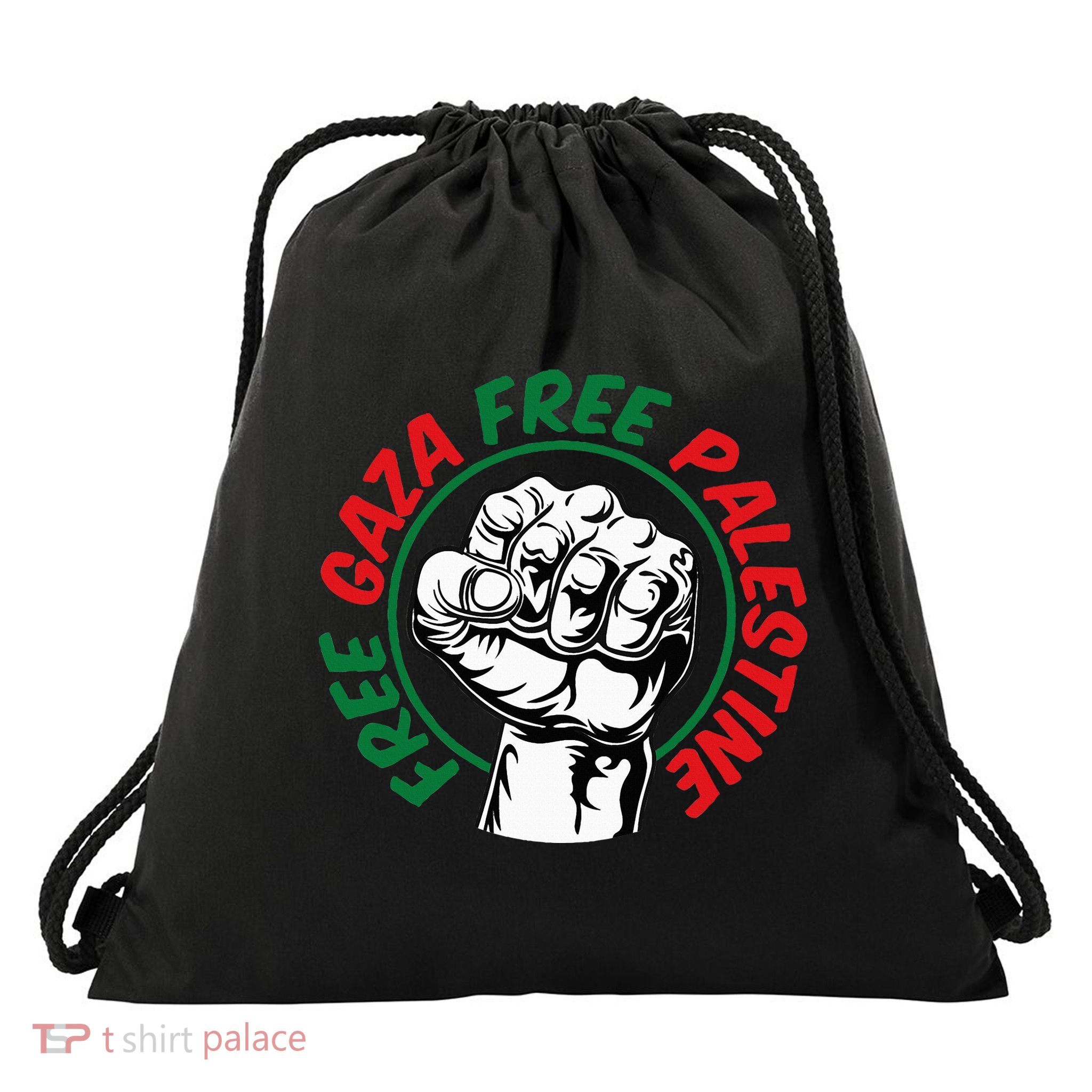 Free Gaza  Drawstring Bag