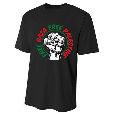 Free Gaza  Performance Sprint T-Shirt