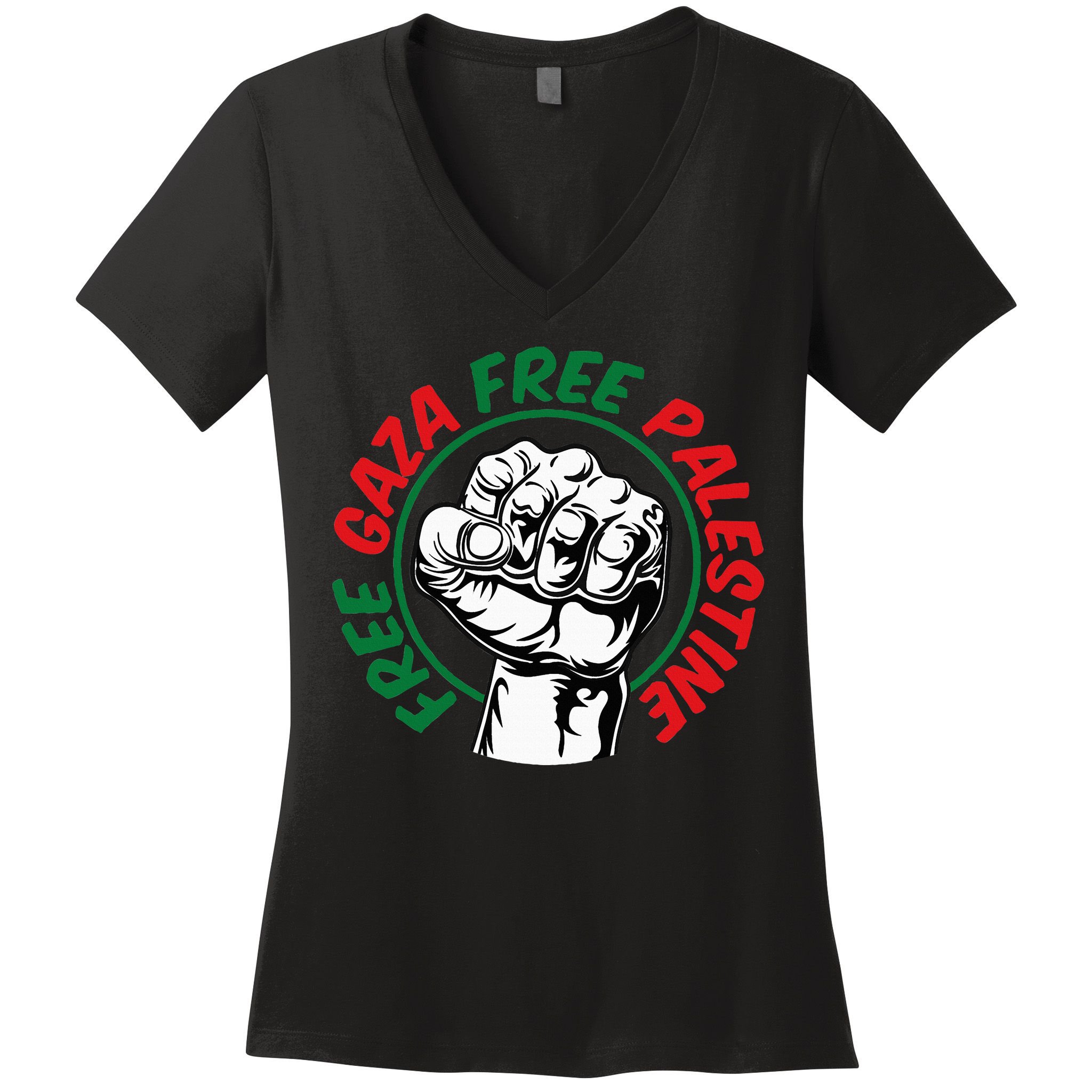 Free Gaza  Women's V-Neck T-Shirt