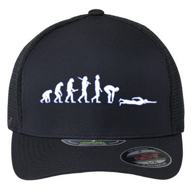 Funny Gift For Swimmers Swimming Evolution Flexfit Unipanel Trucker Cap