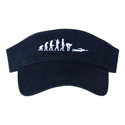 Funny Gift For Swimmers Swimming Evolution Valucap Bio-Washed Visor