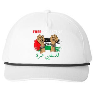 Free Gaza Free Palestine Flag Arabic Human Rights Snapback Five-Panel Rope Hat