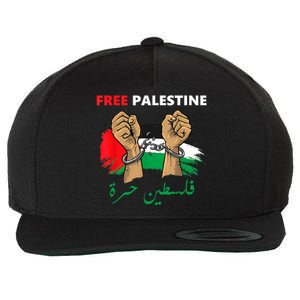 Free Gaza Free Palestine Flag Arabic Human Rights Wool Snapback Cap