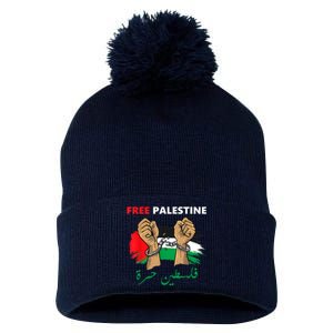 Free Gaza Free Palestine Flag Arabic Human Rights Pom Pom 12in Knit Beanie