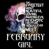February Girl Funny Birthday Skull Woman Womens T-Shirt