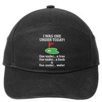 Funny Golf For  I Was One Under Golfing 7-Panel Snapback Hat