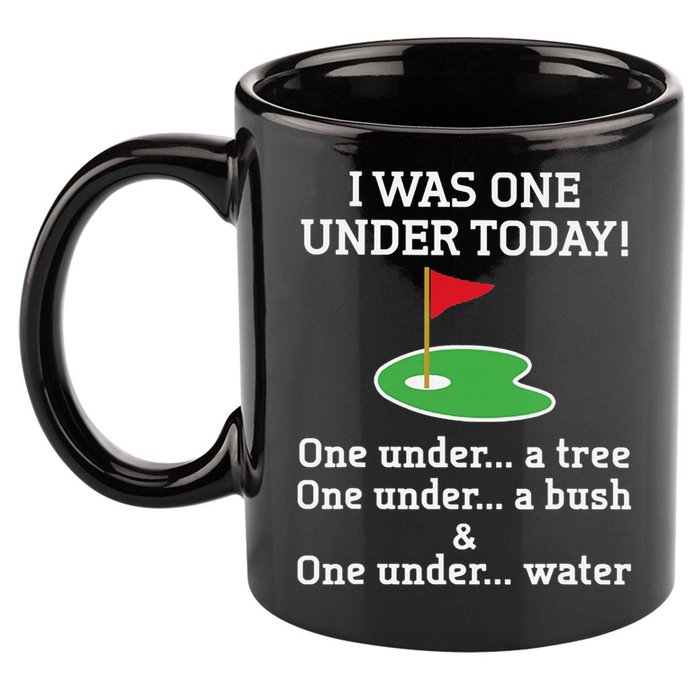 Funny Golf For  I Was One Under Golfing 11oz C Handle Ceramic Mug