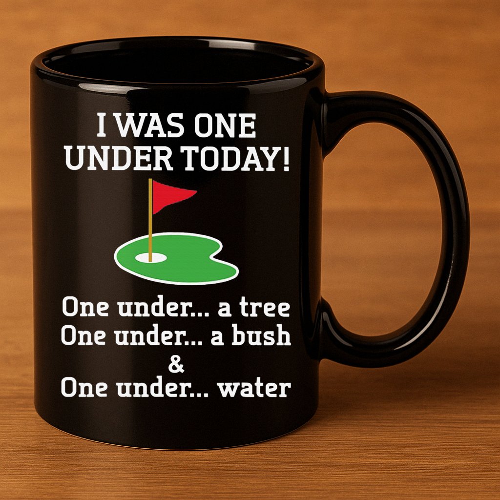 Funny Golf For  I Was One Under Golfing 11oz C Handle Ceramic Mug