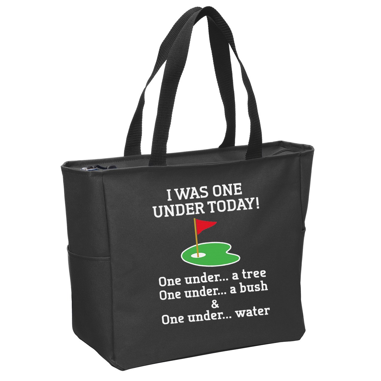 Funny Golf For  I Was One Under Golfing Zip Tote Bag