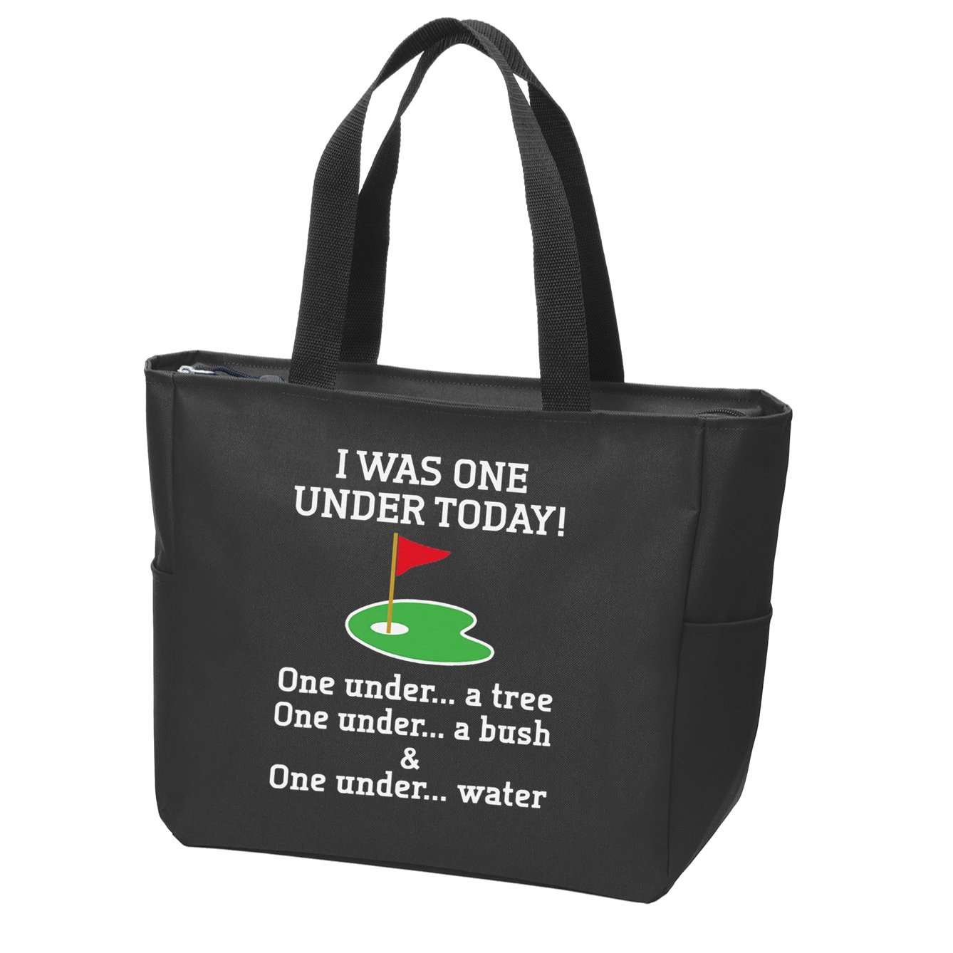 Funny Golf For  I Was One Under Golfing Zip Tote Bag
