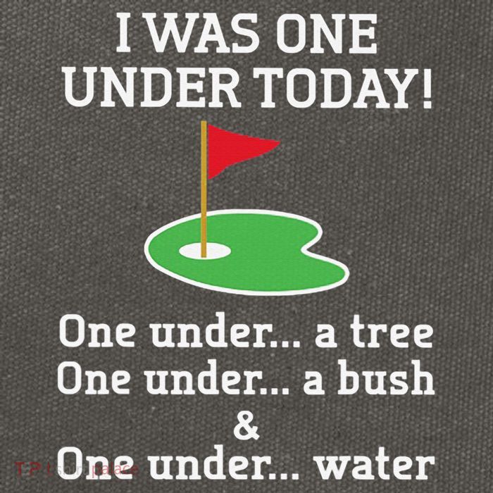 Funny Golf For  I Was One Under Golfing Cotton Canvas Backpack