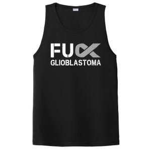 Fuck Glioblastoma Fu Cancer Awareness Ribbon Warrior Fighter Meaningful Gift PosiCharge Competitor Tank