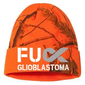 Fuck Glioblastoma Fu Cancer Awareness Ribbon Warrior Fighter Meaningful Gift Kati Licensed 12" Camo Beanie