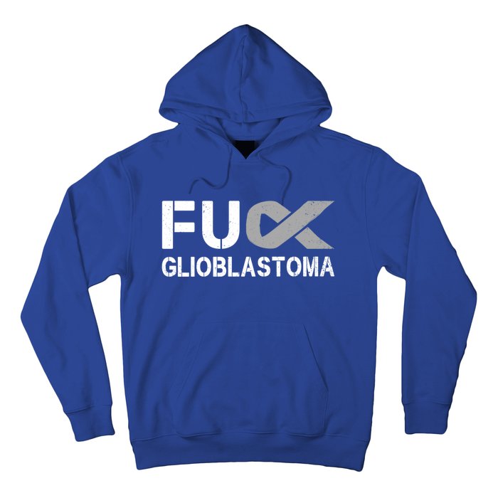 Fuck Glioblastoma Fu Cancer Awareness Ribbon Warrior Fighter Meaningful Gift Hoodie