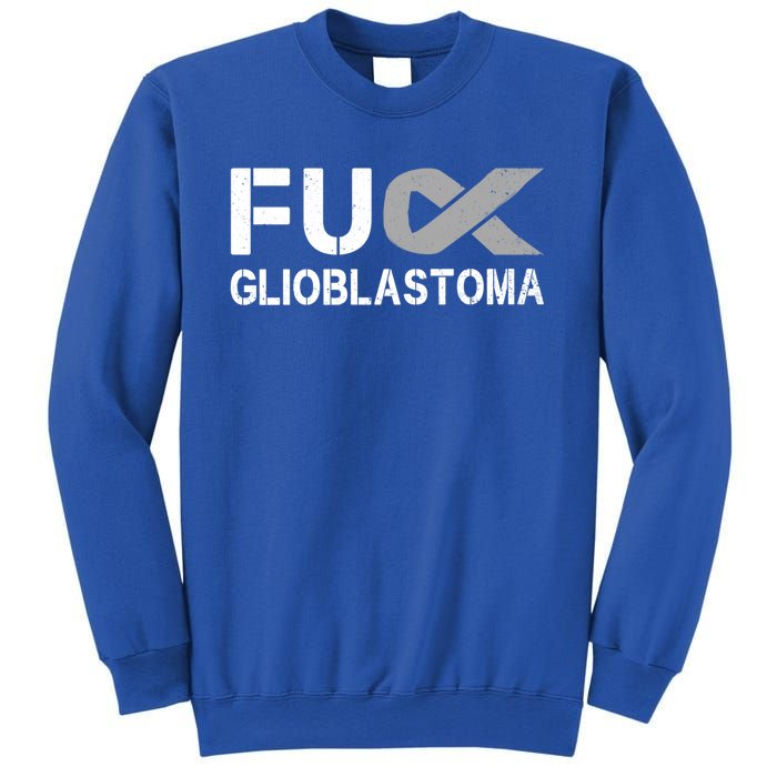 Fuck Glioblastoma Fu Cancer Awareness Ribbon Warrior Fighter Meaningful Gift Sweatshirt