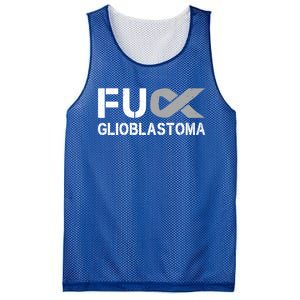 Fuck Glioblastoma Fu Cancer Awareness Ribbon Warrior Fighter Meaningful Gift Mesh Reversible Basketball Jersey Tank