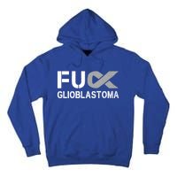 Fuck Glioblastoma Fu Cancer Awareness Ribbon Warrior Fighter Meaningful Gift Tall Hoodie