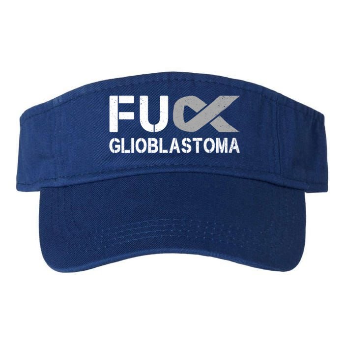 Fuck Glioblastoma Fu Cancer Awareness Ribbon Warrior Fighter Meaningful Gift Valucap Bio-Washed Visor