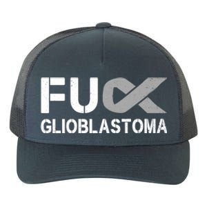 Fuck Glioblastoma Fu Cancer Awareness Ribbon Warrior Fighter Meaningful Gift Yupoong Adult 5-Panel Trucker Hat