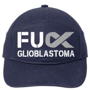 Fuck Glioblastoma Fu Cancer Awareness Ribbon Warrior Fighter Meaningful Gift 7-Panel Snapback Hat