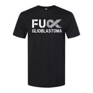 Fuck Glioblastoma Fu Cancer Awareness Ribbon Warrior Fighter Meaningful Gift Softstyle CVC T-Shirt