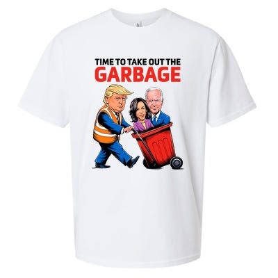 Funny Garbage For Trump 2024 Time To Take Out The Garbage Sueded Cloud Jersey T-Shirt