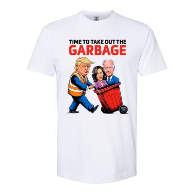 Funny Garbage For Trump 2024 Time To Take Out The Garbage Softstyle CVC T-Shirt