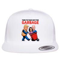 Funny Garbage For Trump 2024 Time To Take Out The Garbage Flat Bill Trucker Hat
