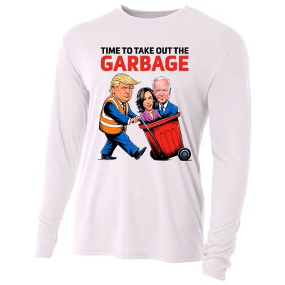 Funny Garbage For Trump 2024 Time To Take Out The Garbage Cooling Performance Long Sleeve Crew