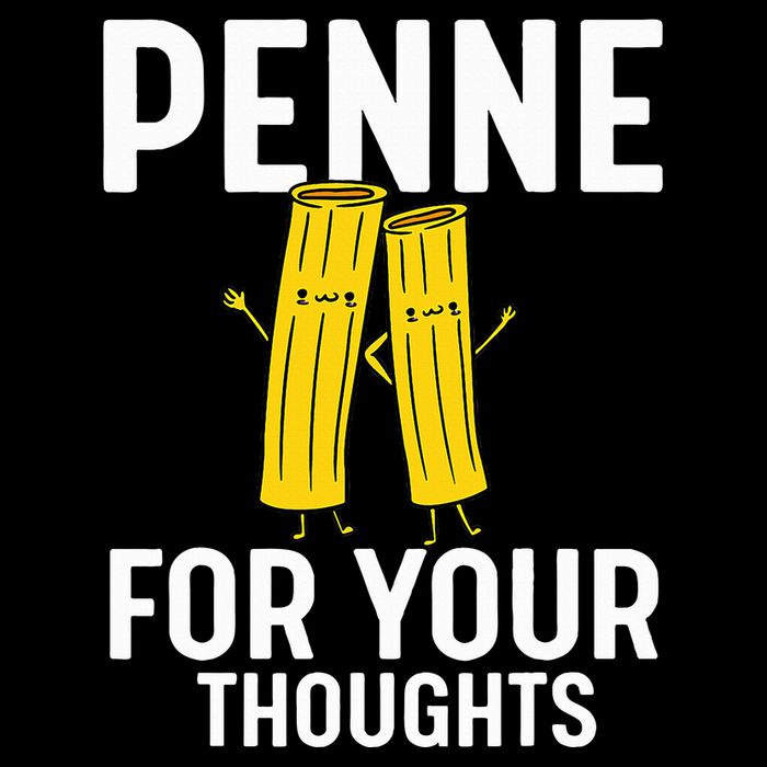 Funny Gifts For Pasta Lovers Penne For Your Thoughts Drawstring Bag