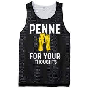 Funny Gifts For Pasta Lovers Penne For Your Thoughts Mesh Reversible Basketball Jersey Tank