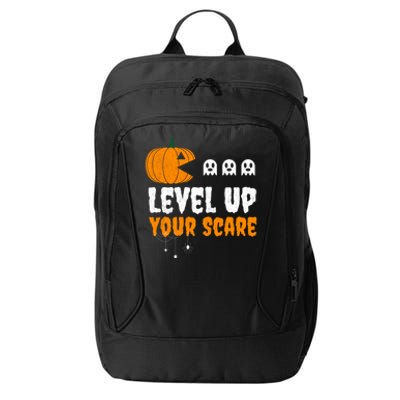 Funny Gamer For Video Game Lovers Halloween Gaming Pumpkin Gift City Backpack