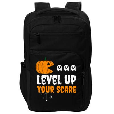 Funny Gamer For Video Game Lovers Halloween Gaming Pumpkin Gift Impact Tech Backpack