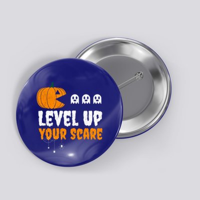 Funny Gamer For Video Game Lovers Halloween Gaming Pumpkin Gift Button