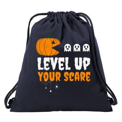 Funny Gamer For Video Game Lovers Halloween Gaming Pumpkin Gift Drawstring Bag